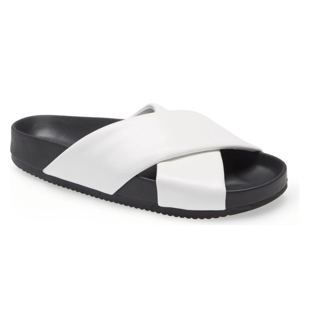 BNWT Caslon White & Black Vivi Slide Sandal sz 10